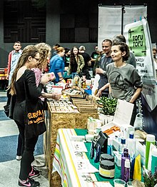 Vendors at a Veganmania festival in Opole in 2016 Veganmania Opole 2016 - NCPP (29604567603).jpg