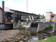 Steinachwehr an der Walkmühle in Bayreuth