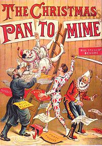 The Christmas Pantomime colour lithograph bookcover, 1890