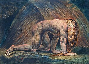 William Blake, Nebuchadnezzar, after 1795 William Blake - Nebuchadnezzar (Tate Britain).jpg