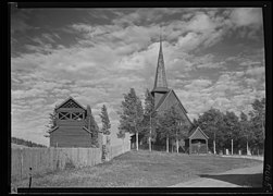 La iglesia a finalesde los años 1940