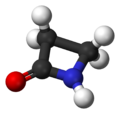 ball-and-stick model of the β-lactam ring