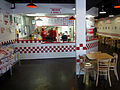 Interior of a Five Guys in Charlottesville