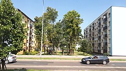 Broniewskiego Street in Antoniuk, August 2018