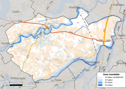 Carte des zones inondables.