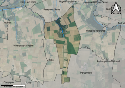 Carte orhophotogrammétrique de la commune.