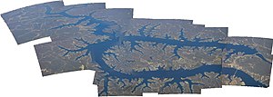 Aerial photomosaic of the Lake of the Ozarks i...