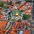 Pandangan udaro Musajik Sultan di Singapora