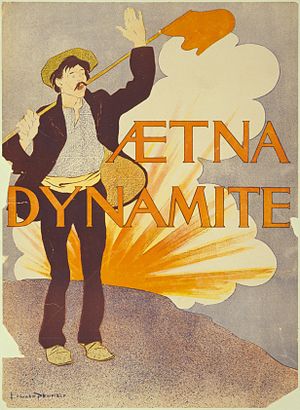 Advertisement for the Aetna Dynamite Company