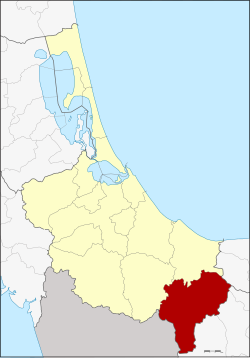 แผนที่จังหวัดสงขลา เน้นอำเภอสะบ้าย้อย