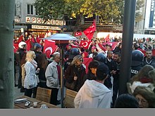 A demonstration against the PKK in Frankfurt, October 2011 Anti-PKK protest in Frankfurt, Germany on Zeil 05.jpg