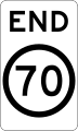 (R4-12) End of 70 km/h Speed Limit