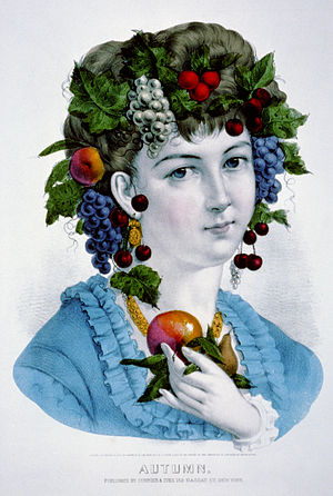 Personification of Autumn (Currier & Ives lith...
