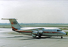 Air Wisconsin BAe 146 series 200 at Chicago-O'Hare in 1987 BAe 146 N604AW Air Wisc ORD 05.05.87 edited-3.jpg