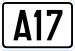 Cartouche signalétique représentant l'A17