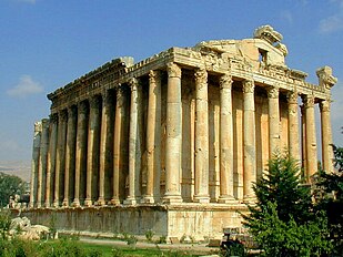 The Temples of Baalbek in Lebanon show us the religious and architectural styles of some of the world's most influential civilizations including the Phoenicians, Babylonians, Persians, Greeks, Romans, Byzantines and Arabs.