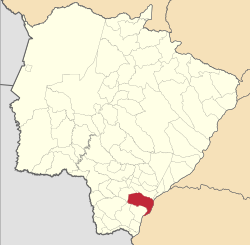 Localização de Naviraí em Mato Grosso do Sul