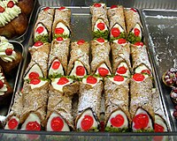 Cannoli on display