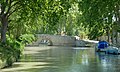 Em Capestang, ao fundo a antiga ponte romana