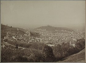 Vedere panoramică a centrului istoric al Braşovului (cca. 1890)