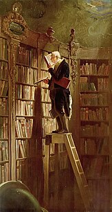 Der Bücherwurm de Carl Spitzweg (1850).