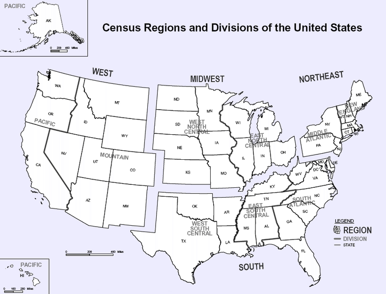 United States Map Of Regions