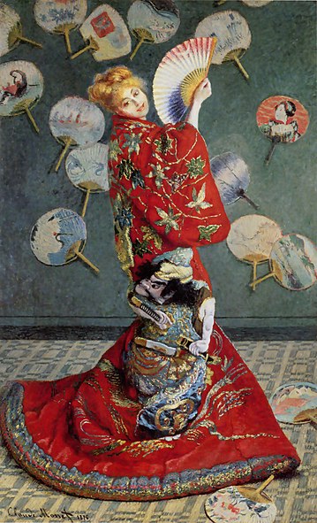 Ficheiro:Claude Monet-Madame Monet en costume japonais.jpg