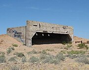 Army Air Field Concrete Bunker used to sight the machine guns of the B-25 Mitchell bomber.