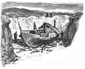 Die Gartenlaube (1893) b 397.jpg Das alte Wikingerschiff von Gokstad an seinem Fundorte