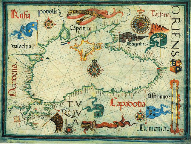 Medieval map of the Black Sea