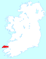 Penisola di Dingle - Mappa di localizzazione