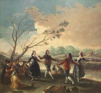 Baile a orillas del Manzanares, uno de los cartones para tapices de Francisco de Goya.