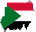 Flag map of Sudan (With disputed territories)
