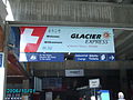 Cartello di benvenuto del Glacier Express