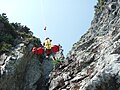 Injured climber being evacuated from The Lions (peaks)