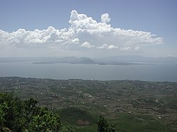Homa Bay, on Winam Gulf, Lake Victoria, Kenya; View from atop Mount Homa.