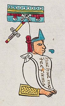 Moctezuma ábrázolása a Mendoza-kódexben