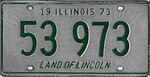 Номерной знак Иллинойса 1973 года - Номер 53 973.jpg