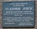 Spomen-ploča na kući Vladimira Jurčića, na adresi Ul. Tomaša Garika Masaryka 5