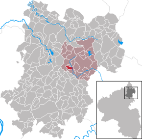 Poziția Kaden pe harta districtului Westerwaldkreis