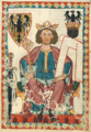 Kaiser Heinrich VI. mit Wappen