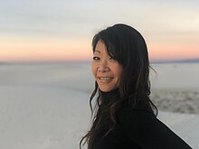 Lee Ann Kim at White Sands, New Mexico.