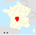 Carte situant le Limousin en France