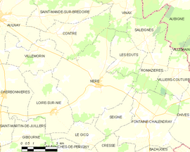 Mapa obce Néré