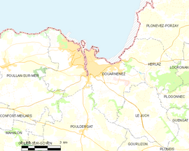 Mapa obce Douarnenez