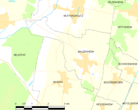 Mapa obce Baldenheim