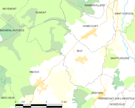 Mapa obce Bult