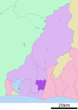 Location of Higashi-ku in شیزوکا پریفیکچر