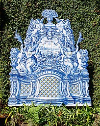 Azulejo présentant le jardin tropical de Monte Palace.