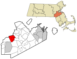 Location in Norfolk County in Massachusetts